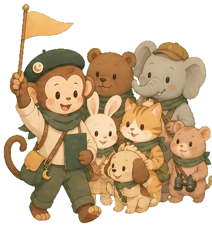 ZooMoon party-size characters